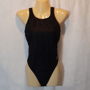 The Victor Black Shadow Stripe Swimsuit